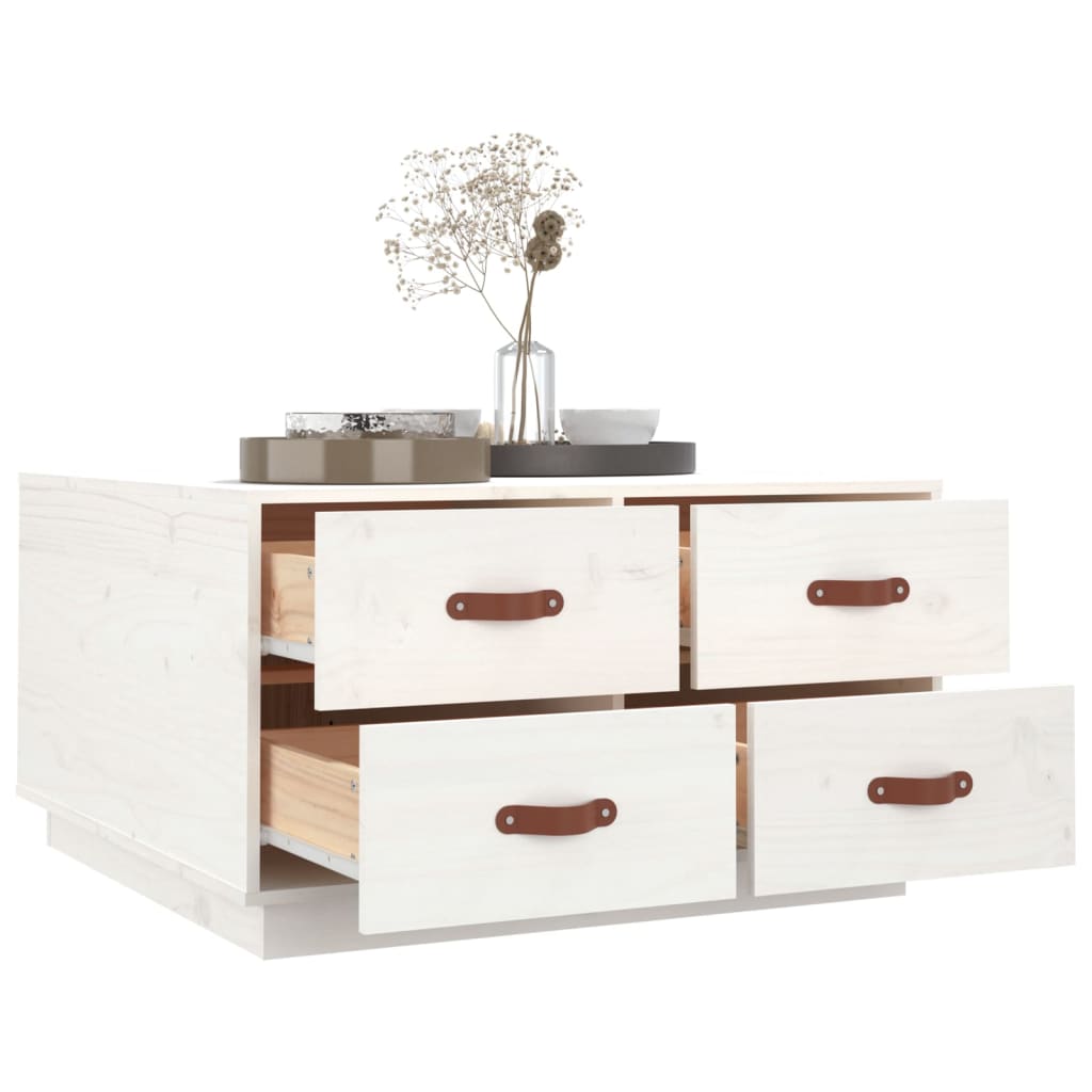 Mesa De Centro De Madera Maciza De Pino Blanco 80x80x45 Cm_3