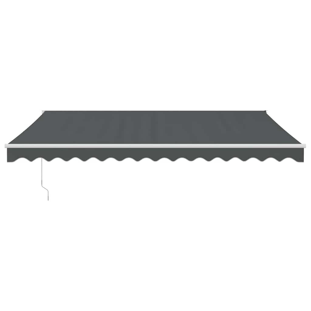 Toldo Retráctil Aluminio Y Tela Gris Antracita 4,5x3 M_2