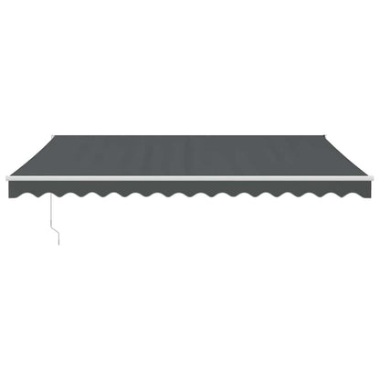 Toldo Retráctil Aluminio Y Tela Gris Antracita 4,5x3 M_2