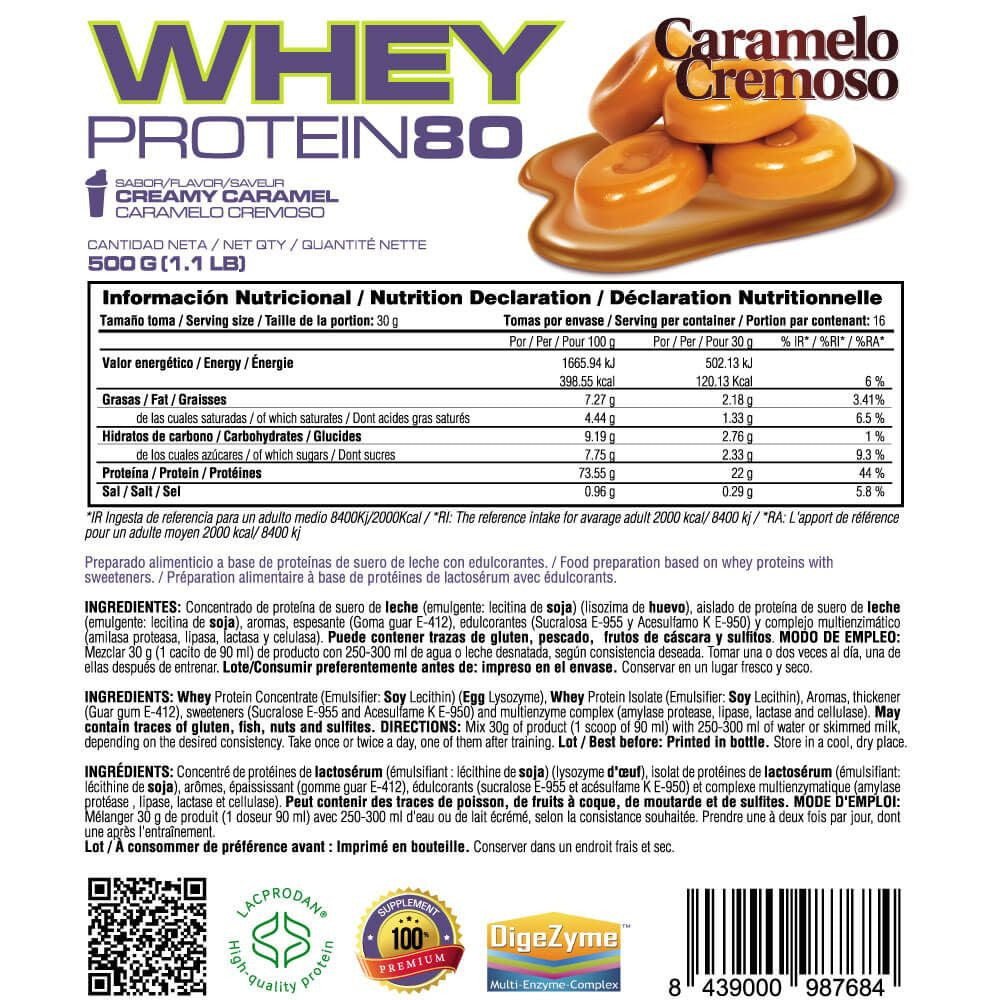 Whey Protein80 - 500g - Caramelo Cremoso - Aumenta La Masa Muscular - Masmusculo_5