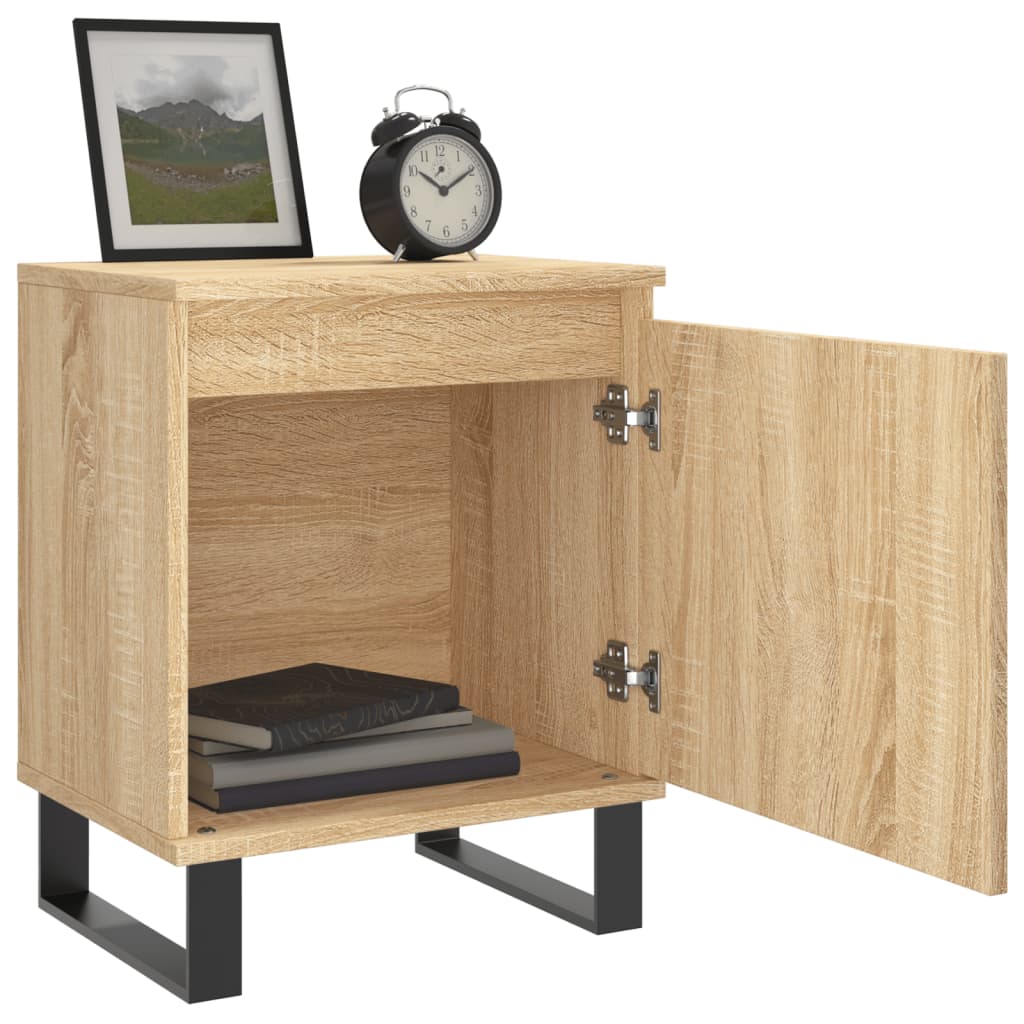 Mesitas Noche 2 Uds Madera Ingeniería Roble Sonoma 40x30x50 Cm_2