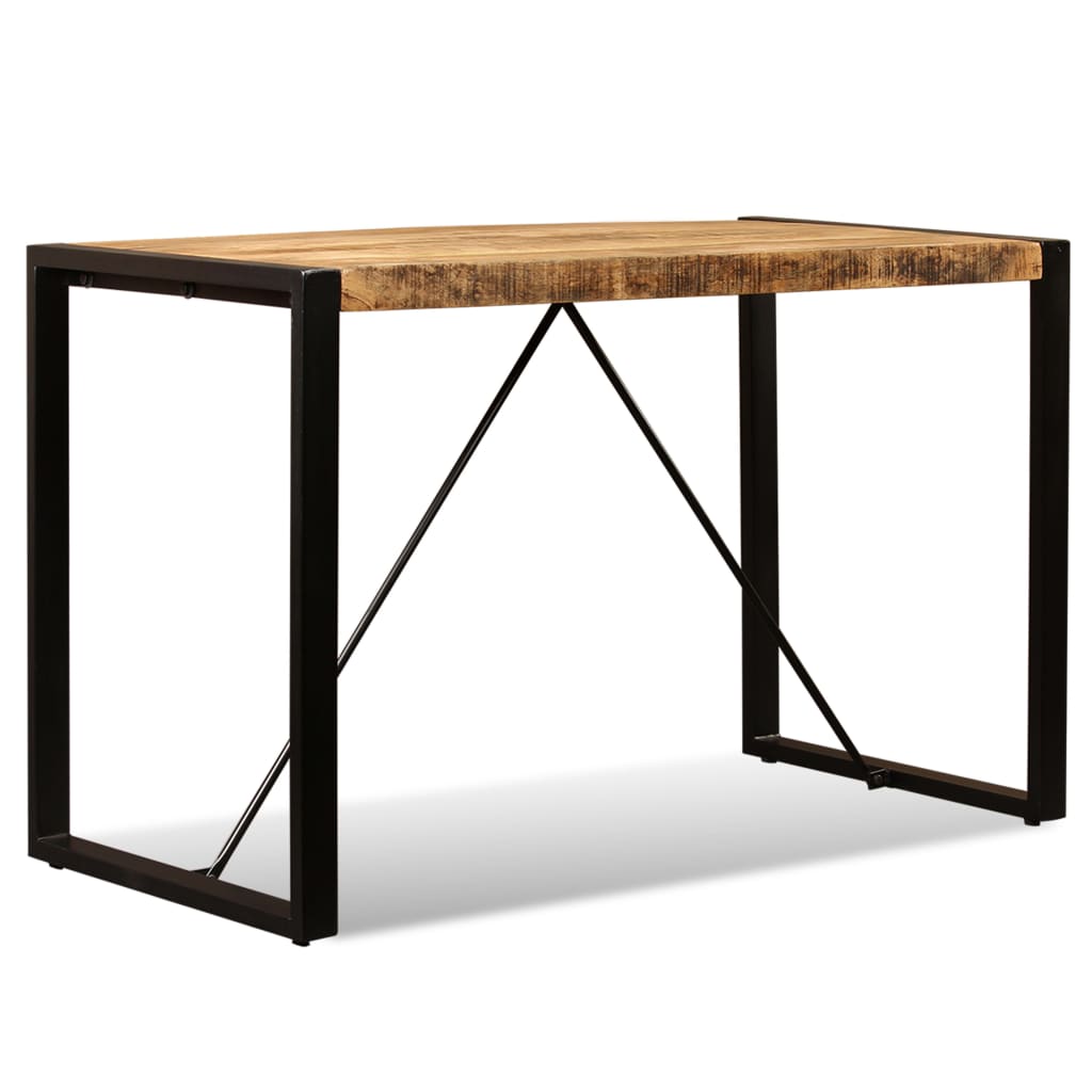 Mesa De Comedor De Madera Maciza De Mango Rugosa 120 Cm_4