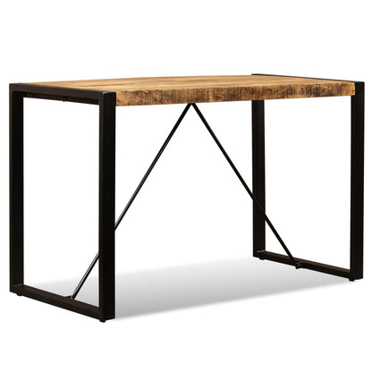 Mesa De Comedor De Madera Maciza De Mango Rugosa 120 Cm_4