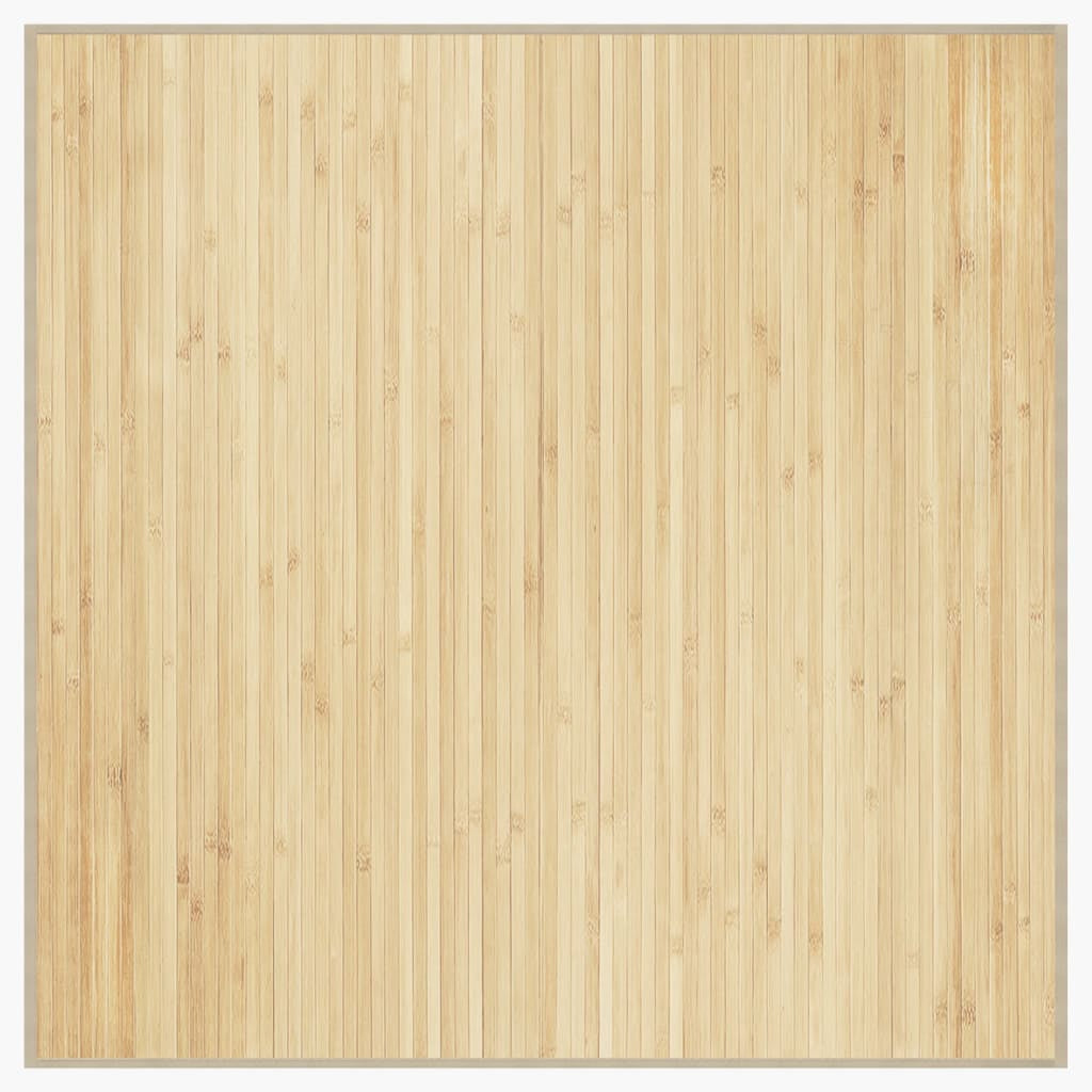 Vidaxl Alfombra Cuadrada Bambú Color Natural Claro 100x100 Cm_0