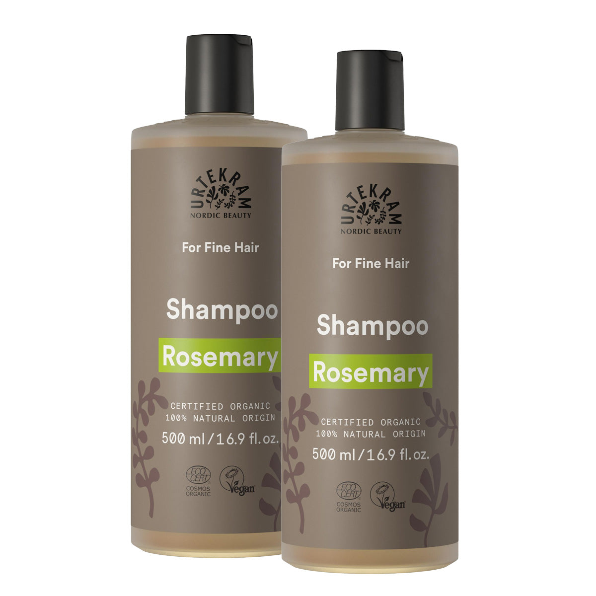 Pack 2x Champú de Romero para cabello fino Urtekram 500 ml