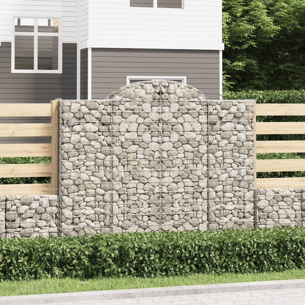 Cestas Gaviones 2 Uds Forma De Arco Hierro 200x30x160/180 Cm_1
