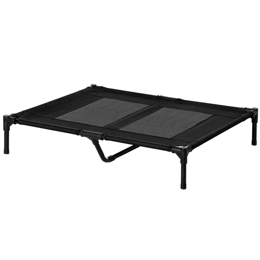 Pawhut Cama Elevada Para Perros Interior Y Exterior 92x76x18 Cm Negro_0