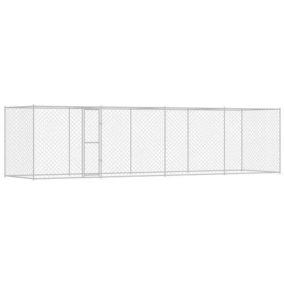 Jaula Para Perro Plateado 800 X 200 X 200 Cm Acero Galvanizado_0