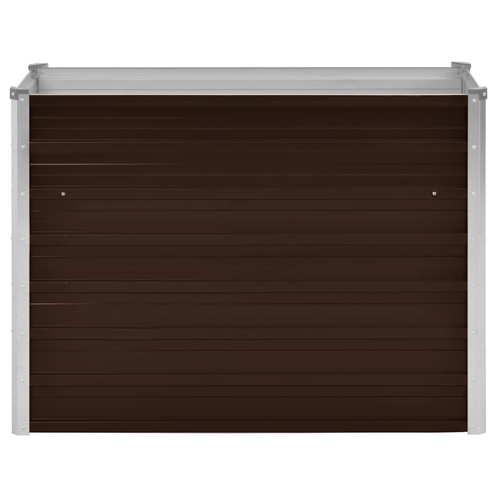 Arriate De Acero Galvanizado Marrón 100x40x77 Cm_3