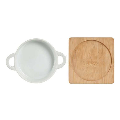 Bandeja Redonda Con Base Bambu 12,5cm Colección Vessia_2