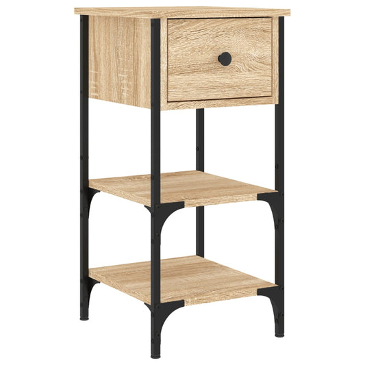 Mesita De Noche Madera De Ingeniería Roble Sonoma 34x36x70 Cm_0