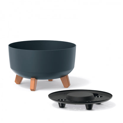 Macetero Color Blanco,sin Depósito , Colección Gracia De 39cm X 39cm X 25,7cm Cm, Capacidad De 21,5 L._4