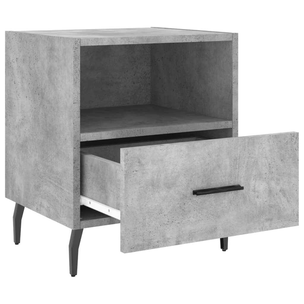 Mesita Noche 2 Uds Madera Ingeniería Gris Hormigón 40x35x47,5cm_3
