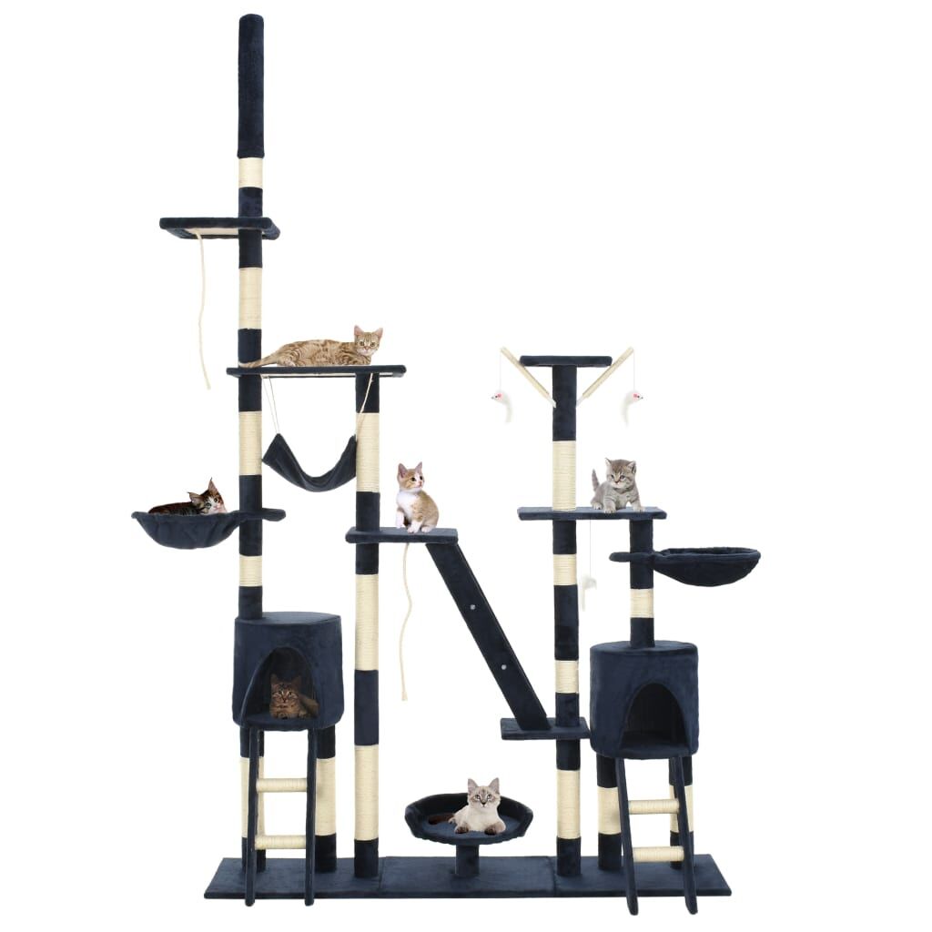 Vidaxl Rascador Para Gatos Con Poste De Sisal 230-250 Cm Azul_1