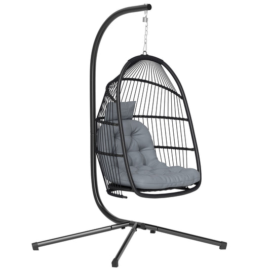 Outsunny Silla Colgante Huevo Con Soporte_0