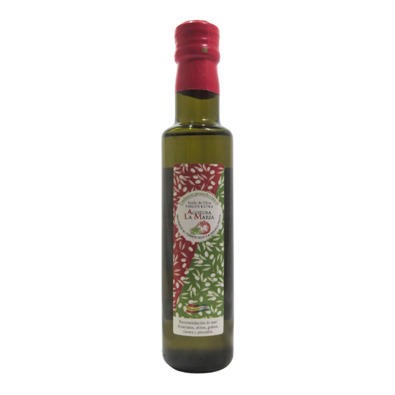 Aceite De Oliva Virgen Extra Macerado Al Tomate Seco Y Albahaca 25 Cl Cristal