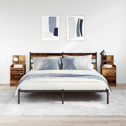 Mesillas De Noche Con 2 Cajones 2 Uds Madera Vieja 38x34x80 Cm_1