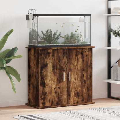 Vidaxl Soporte De Acuario Madera Ingeniería Roble Ahumado 81x36x73 Cm_1