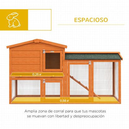 Pawhut Conejera De Madera De 2 Niveles_3