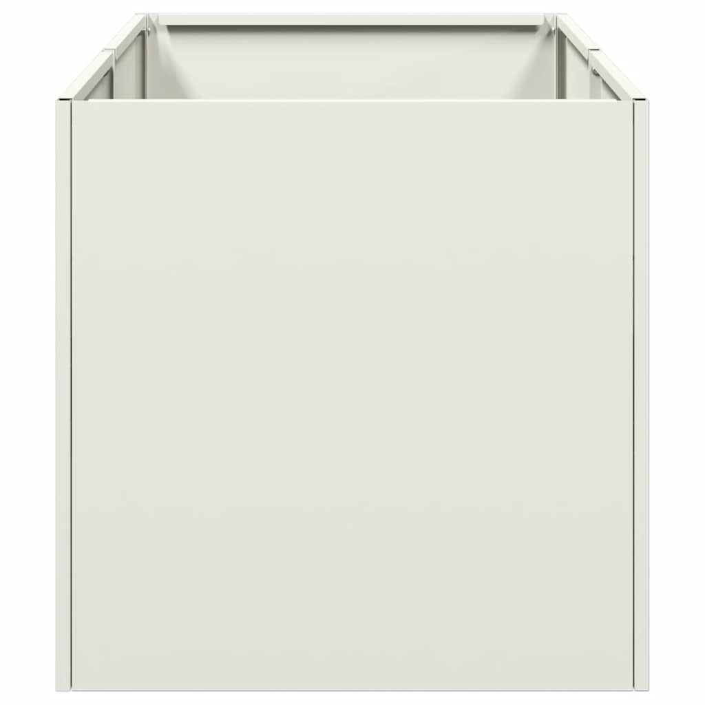 Jardinera De Acero Laminado En Frío Blanco 40x80x40 Cm_3