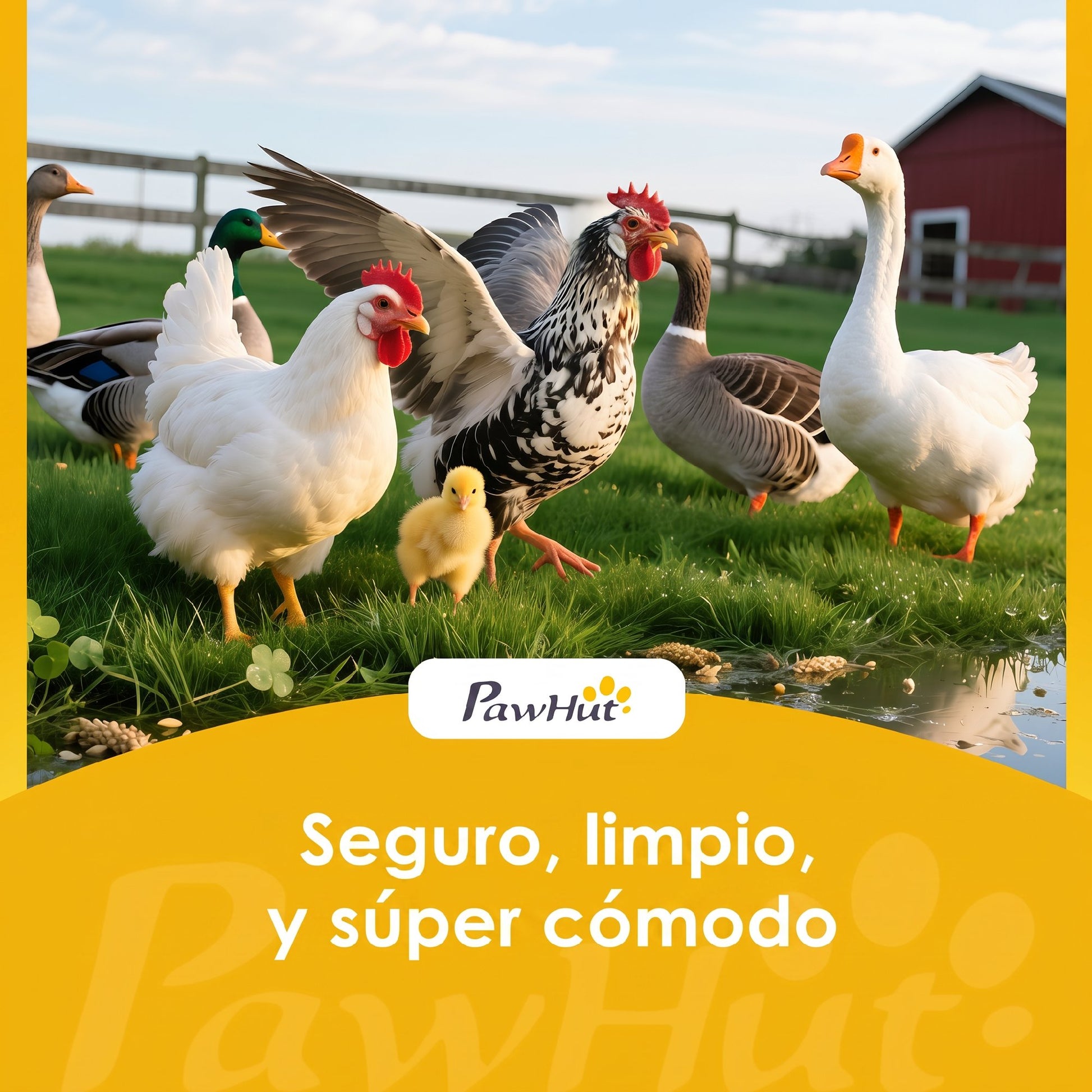 Pawhut Conejera De Madera Con Techo Asfáltico Abatible Bandeja Extraíble Naranja_4