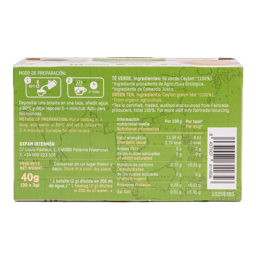 Té Verde Bio Oi Tierra Madre 40 g