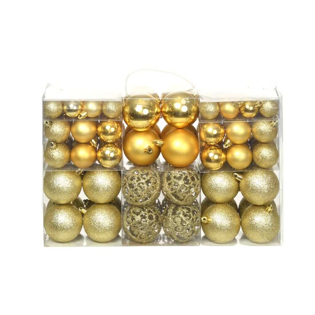Vidaxl Lote De Bolas De Navidad 100 Unidades Doradas 3/4/6 Cm_0