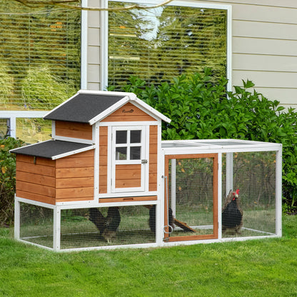 Pawhut Gallinero De Madera Exterior Para 2-4 Gallinas Con Nido Y Techo Abatible_1
