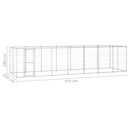 Perrera De Exterior De Acero Galvanizado 16,94 M²_5