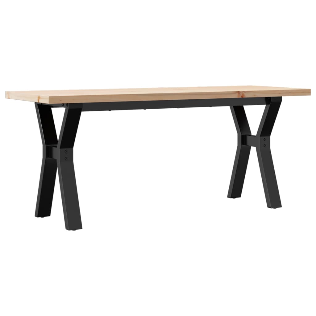 Mesa De Centro Marco Y Madera Maciza Pino Y Acero 110x40x45,5cm_0