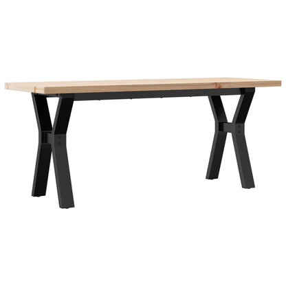 Mesa De Centro Marco Y Madera Maciza Pino Y Acero 110x40x45,5cm_0