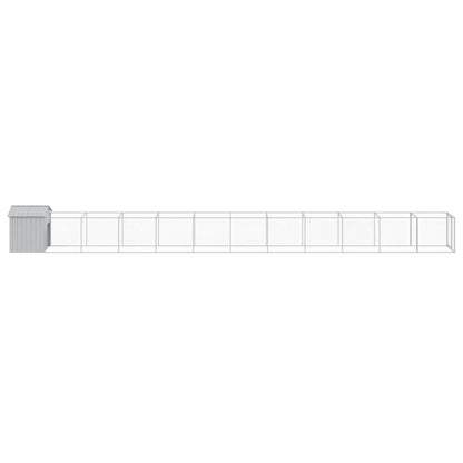 Caseta Perro Tejado Acero Galvanizado Gris Claro 117x1221x123cm_3