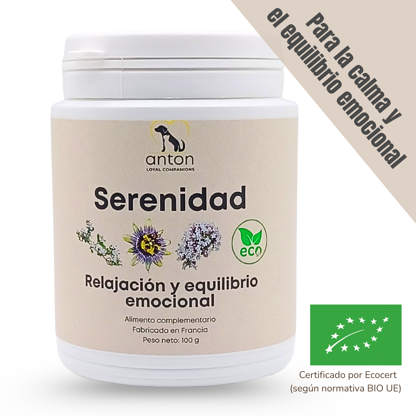 Suplemento natural para el bienestar emocional de perros y gatos – ECO 100 g_0