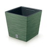 Macetero Color Verde Tierra, Con Depósito, Colección Furu, De 24 X 24 X 23,5 Cm, Capacidad De 7,5 L.