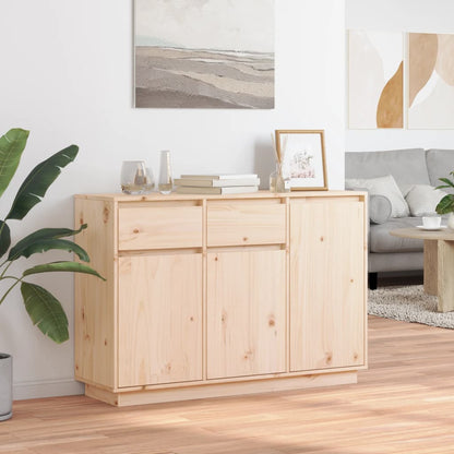 Aparador De Madera Maciza De Pino 110x34x75 Cm_0