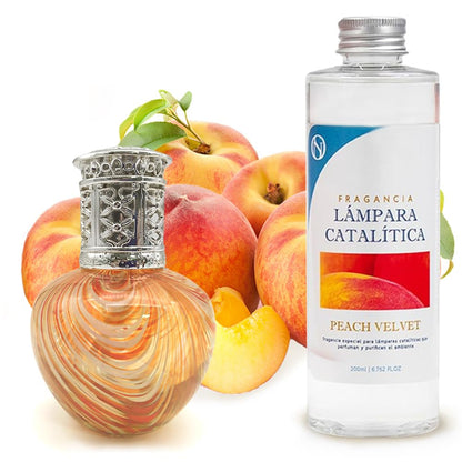 Lámpara Catalítica Orange Waves + Fragancia Peach Velvet 200 Ml - Elimina Malos Olores, Impurezas Y Perfuma_0