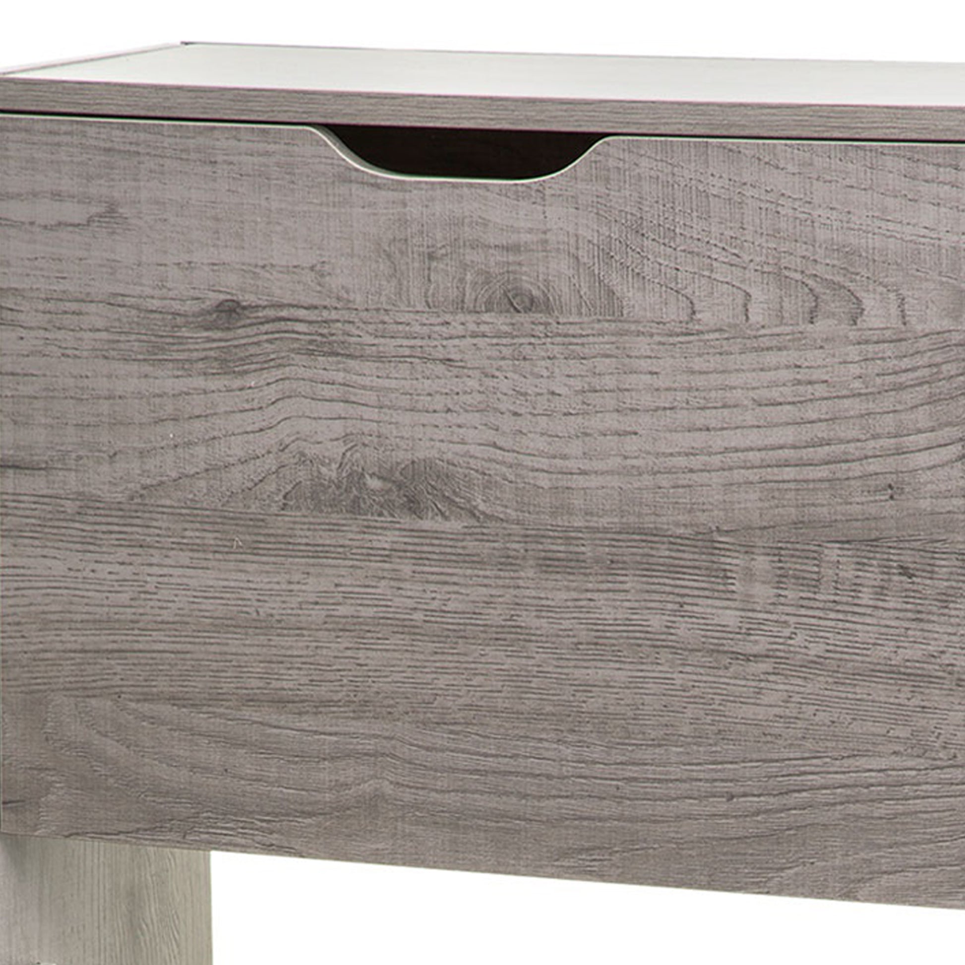 Wellhome Almacenamiento Zapatos 3 Cajones Madera Gris