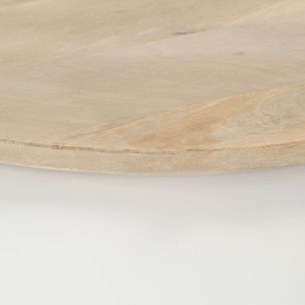 Mesa De Centro De Madera Maciza De Mango Blanca 51x51x27 Cm_2