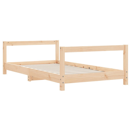 Estructura De Cama Para Niños Madera Maciza De Pino 80x160 Cm / Vetonek_0