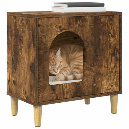 Casa Para Gatos Roble Ahumado 51 X 30 X 52 Cm_2