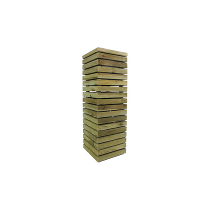 Jardinera Luxe Torre De Madera Tratada Vidahuerto 30x30x90 Cm._1