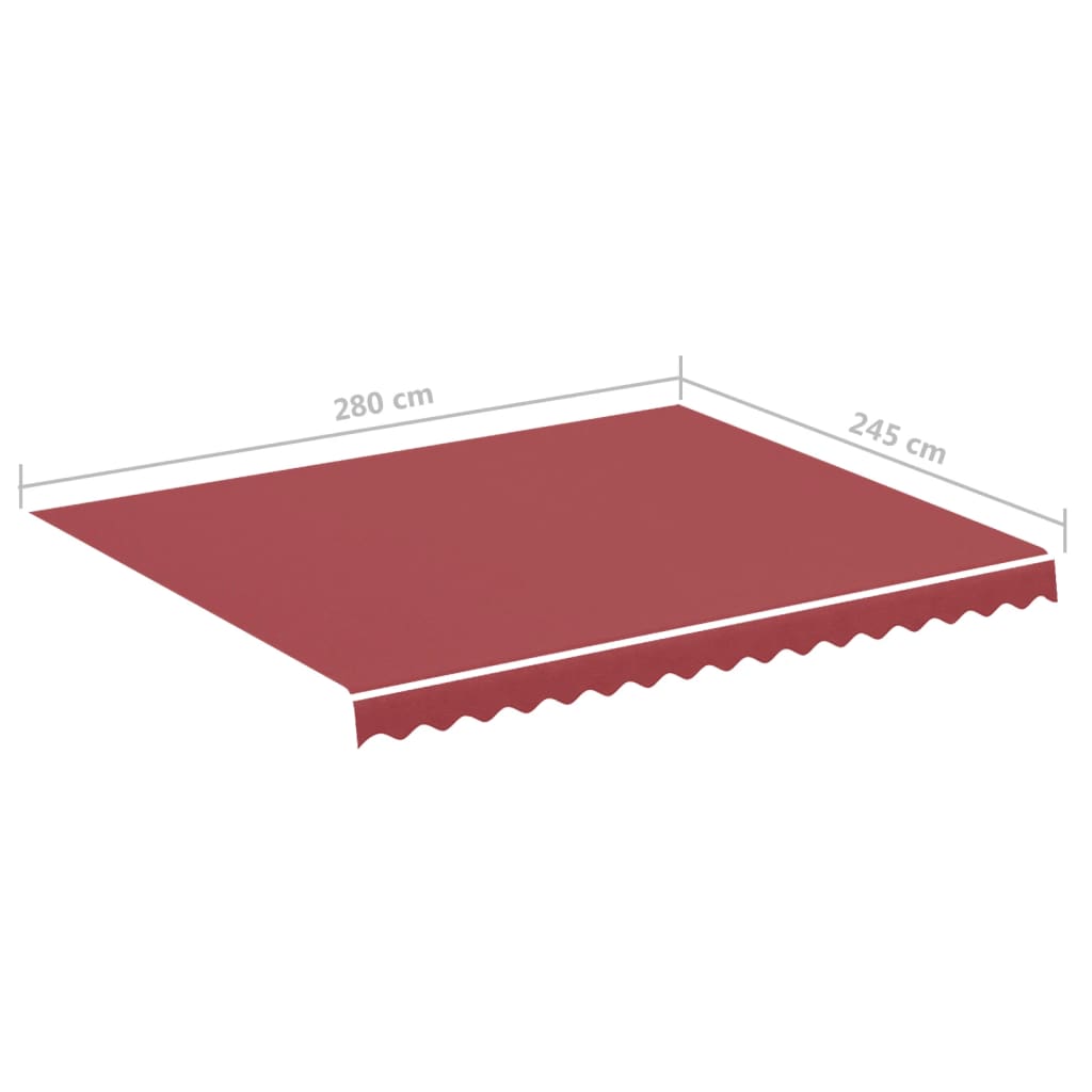 Tela De Repuesto Para Toldo Rojo Burdeos 3x2,5 M Poliéster_5