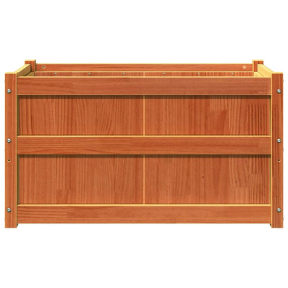 Jardineras De Exterior 2 Uds Madera Maciza De Pino Marrón Cera_5