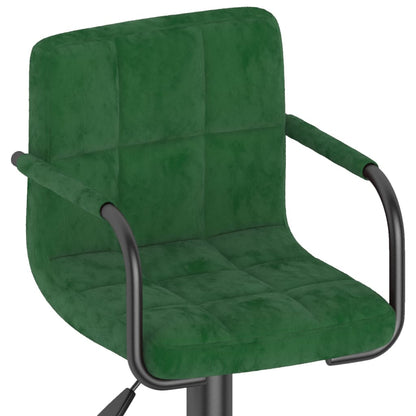 Taburete De Cocina De Terciopelo Verde Oscuro_5
