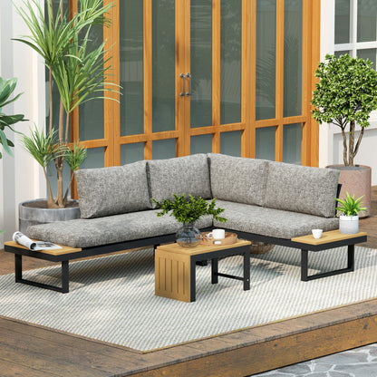Outsunny Conjunto De Jardín Exterior Con 2 Sofás De 2 Plazas Y Mesa De Centro_4