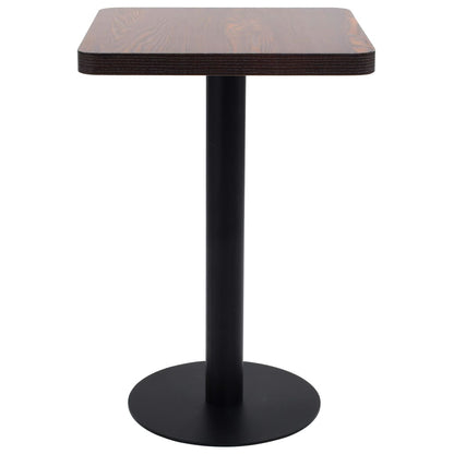 Mesa De Bistró Mdf Marrón Oscuro 50x50 Cm_0