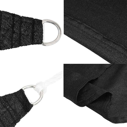 Toldo De Vela Triangular Hdpe Negro 160 G/m² 5x7x7 M_4