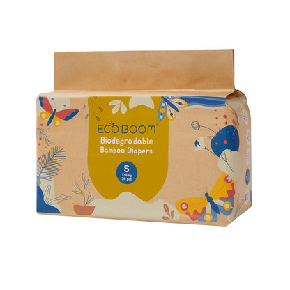 Pack 8x Pañal Ecológico de Bambú Talla 2 (3-8 Kg), Ecoboom 288 Unidades