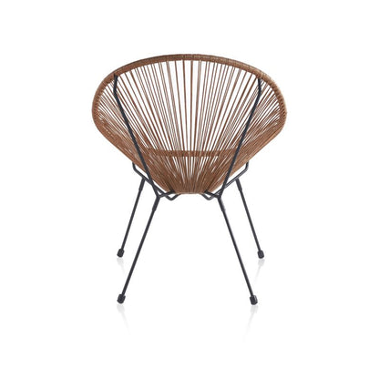 Pack 2 Sillones Jone Metal, Marrón, 80 X 85 X 71_5