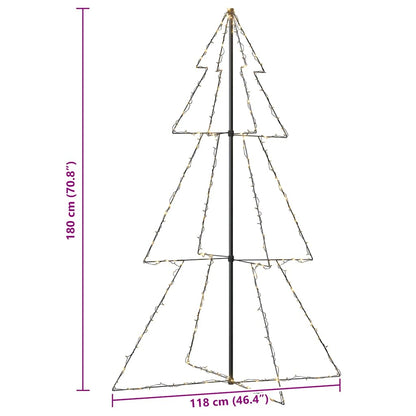 Árbol De Navidad Cono 240 Leds Interior Exterior 118x180 Cm_2